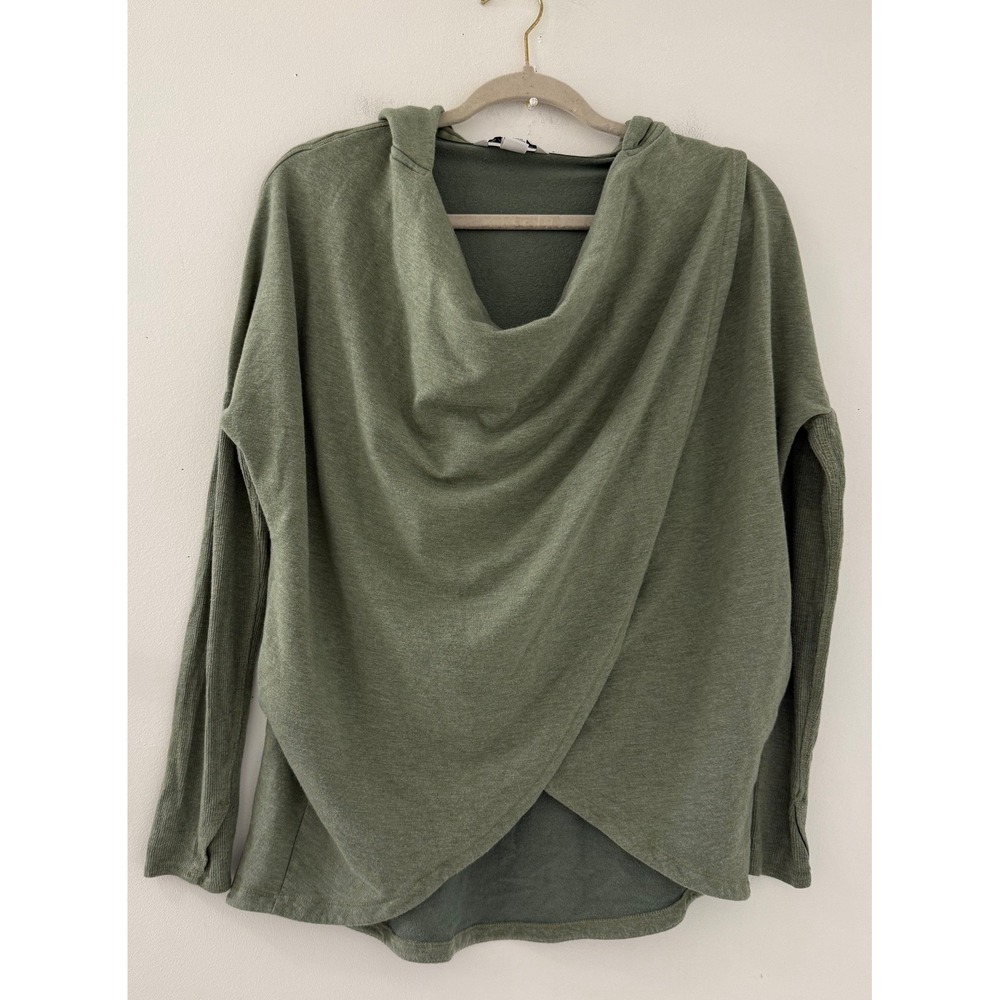 Athleta Women's Purana Green wrap Sweatshirt Hoodie Size Extra Small Athleisure